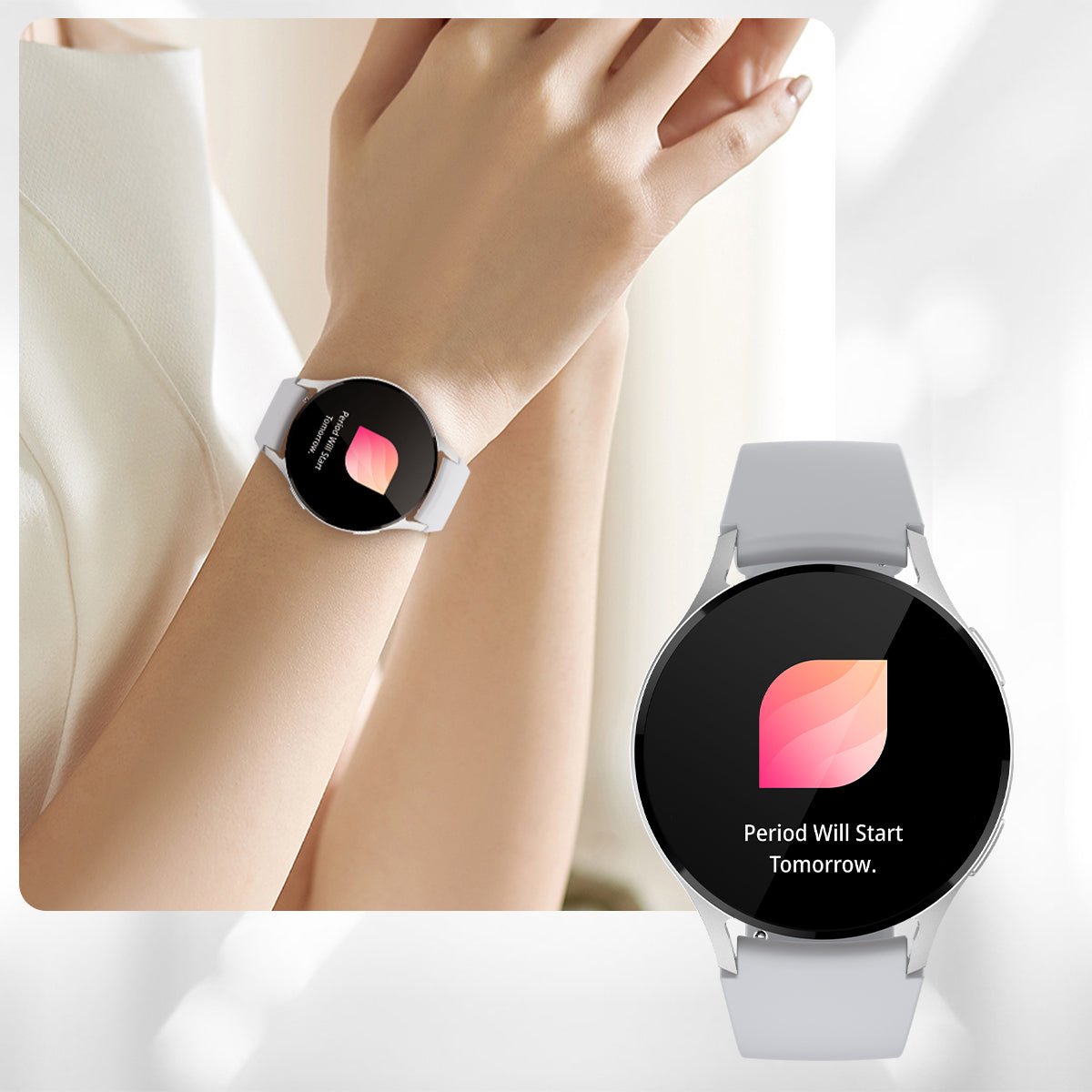 Colmi i28 Ultra Smartwatch mat Menstruatiounszyklus-Erënnerung fir Fraen, zesumme mat fortgeschrattem Gesondheetstracking, 10 Deeg Batterielaufzäit an IP68 Waasserdichtheet.
