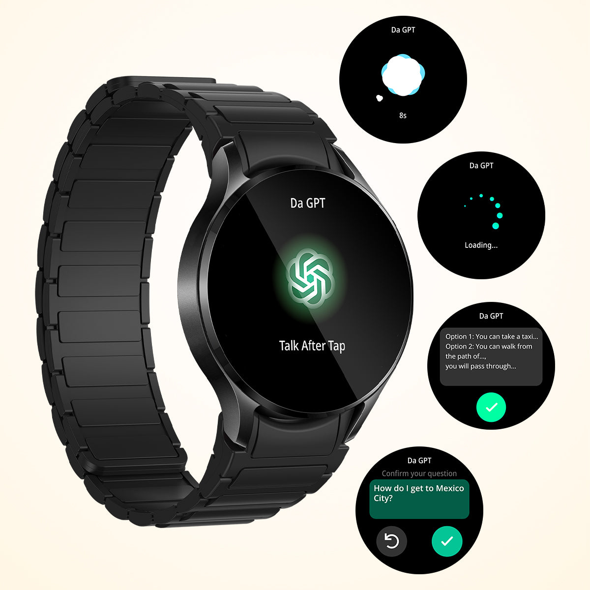 Colmi i28 Ultra Smartwatch mat Da GPT-Integratioun, fortgeschrattem Gesondheetstracking, 10-Deeg Batterielaufzäit an IP68-Waasserdichtheetsklass.