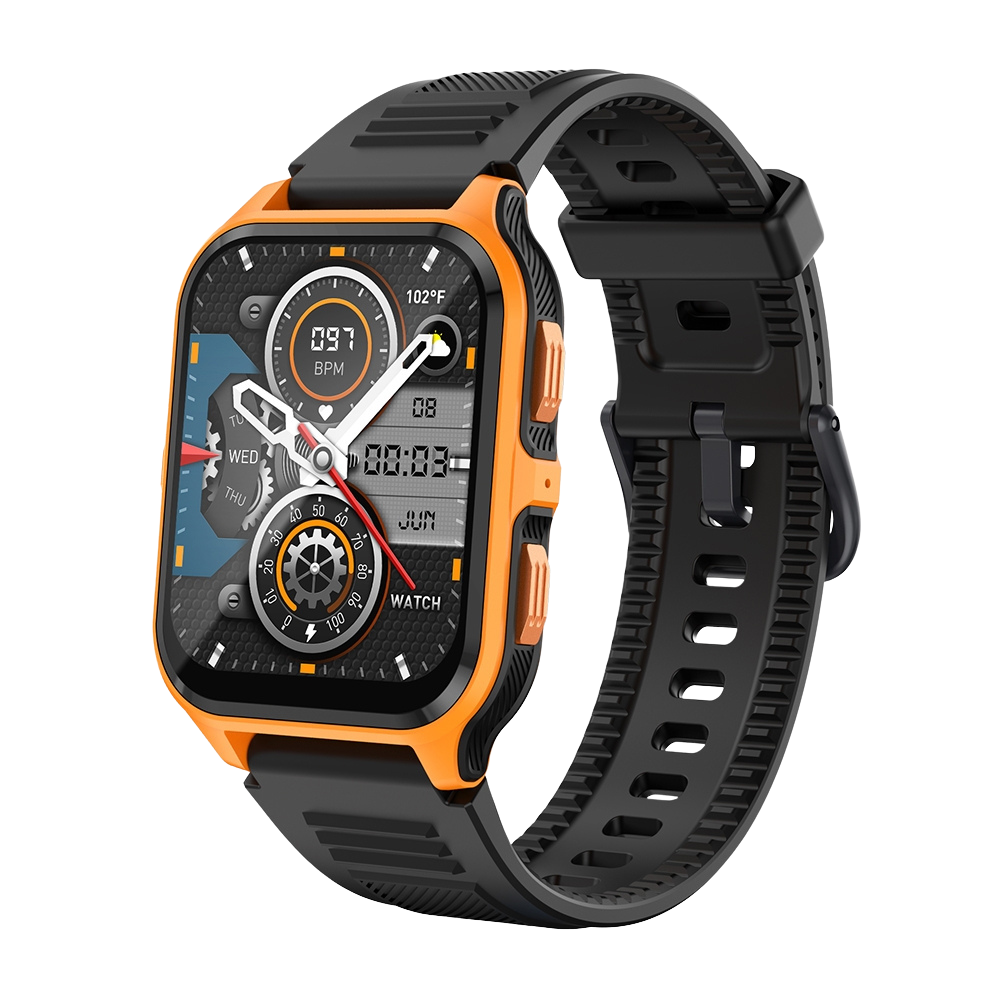 COLMI P73 Smartwatch 1.9″ Display Outdoor Uriff IP68 Waasserdicht Smartwatch Orange Schwaarz