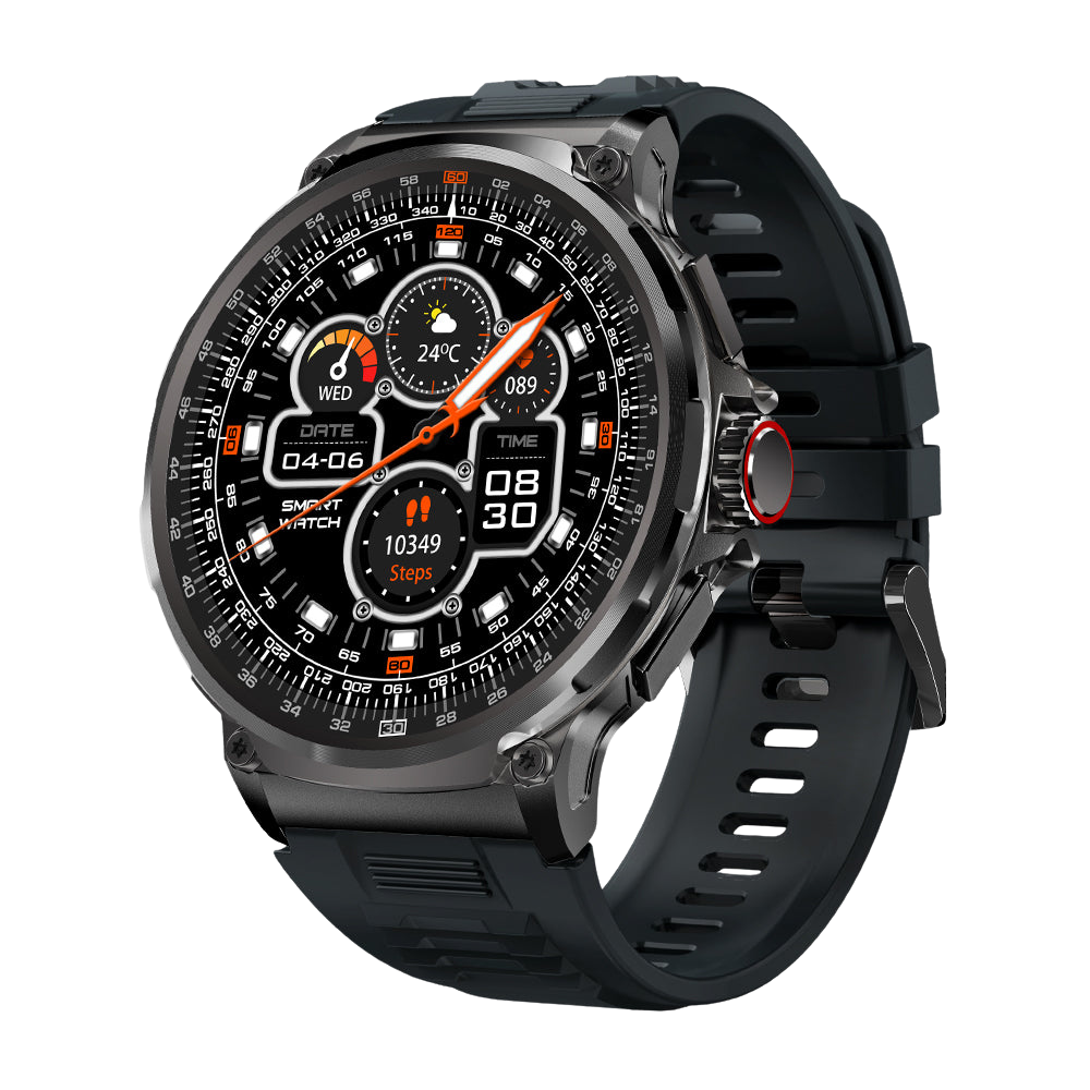 COLMi V69 Smartwatch - 1,85 Zoll groussen Display, Gesondheetsiwwerwaachung, waasserdicht & stilvoll schwaarz