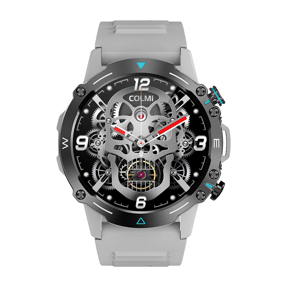 Sëlwer Colmi M42 Smartwatch mat schlankem Design, mat iwwer 100 Sportmodi an enger Batterielaufzäit vun 10 Deeg.