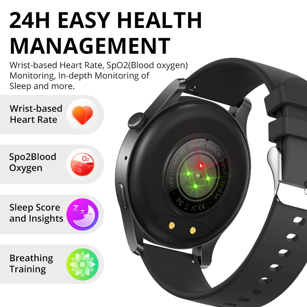 Smartwatch fir d'Gesondheet ze verfollegen, Häerzfrequenz a Blutdrock, Colmi V73 Smartwatch