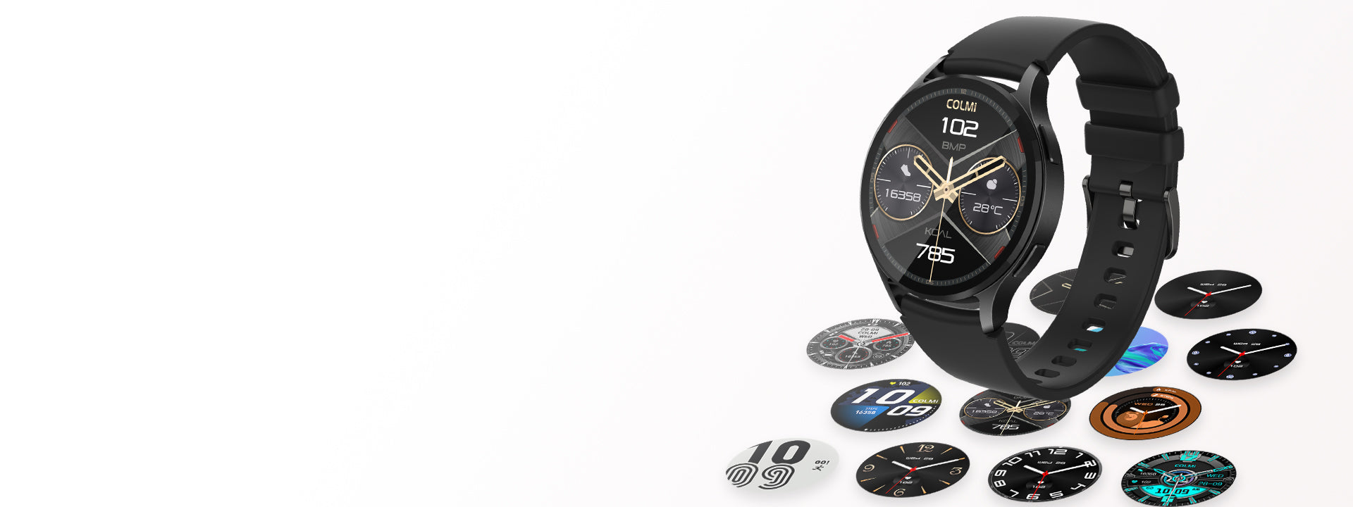 Colmi i28 Ultra Smartwatch mat Stëmmwiesselfunktioun, fortgeschrattem Gesondheetstracking, 10 Deeg Batterielaufzäit an IP68 Waasserdichtheet.