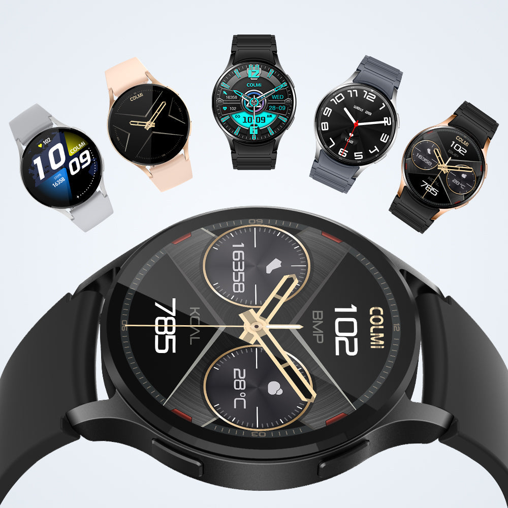 Colmi i28 Ultra smartwatch with zinc alloy shell, advanced health tracking, 10-day battery life, and IP68 waterproof rating.