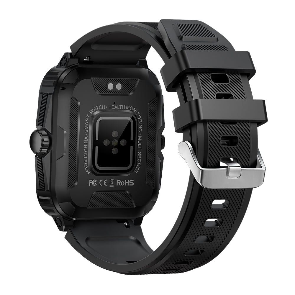 COLMI P76 Smartwatch 1.96 Outdoor Sport Fitness 3ATM Waasserdicht Schwaarz Réck