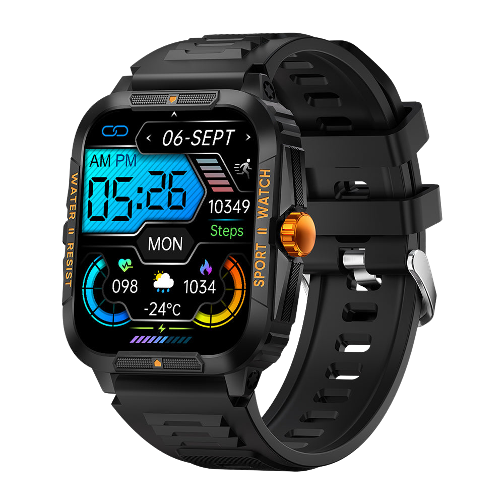 COLMI P76 Smartwatch 1.96 Outdoor Sport Fitness 3ATM Waasserdicht Orange