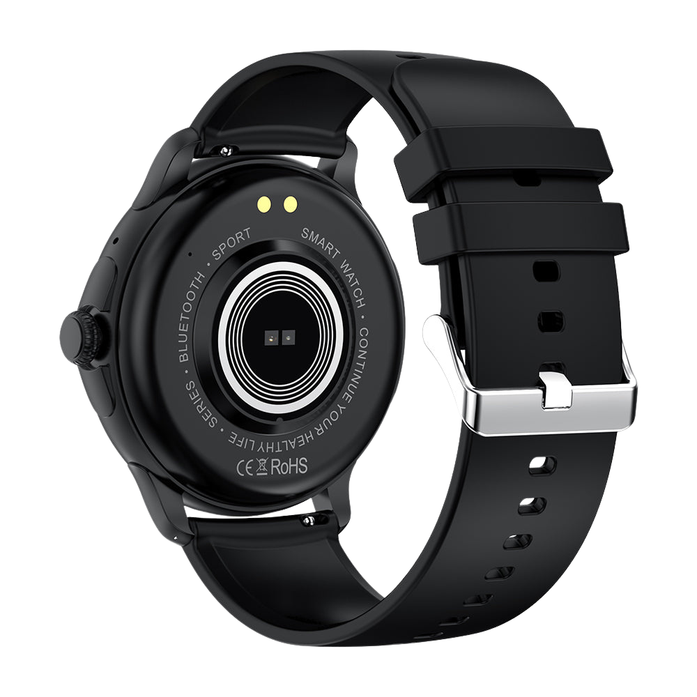 COLMI V72 Smart Auer Elegant AMOLED Display Fitness Tracking IP68 Waasserdicht Schwaarz Réck