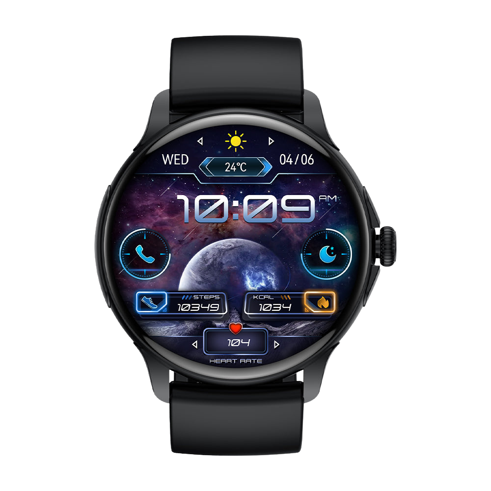 COLMI V72 Smart Auer Elegant AMOLED Display Fitness Tracking IP68 Waasserdicht Schwaarz Front