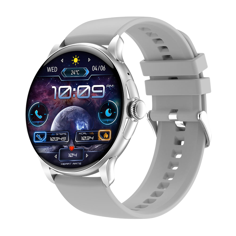 COLMI V72 Smart Auer Elegant AMOLED Display Fitness Tracking IP68 Waasserdicht Sëlwer