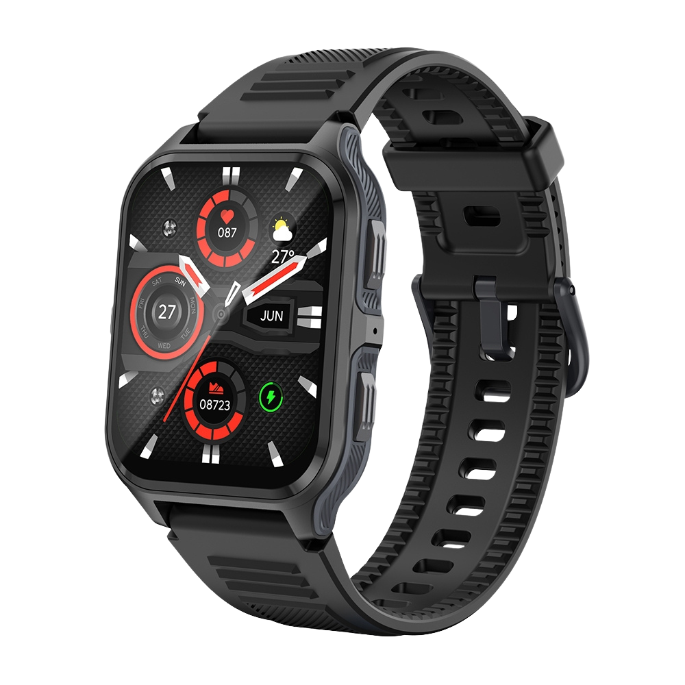 COLMI P73 Smartwatch 1.9″ Display Outdoor Uriff IP68 Waasserdicht Smartwatch schwaarz