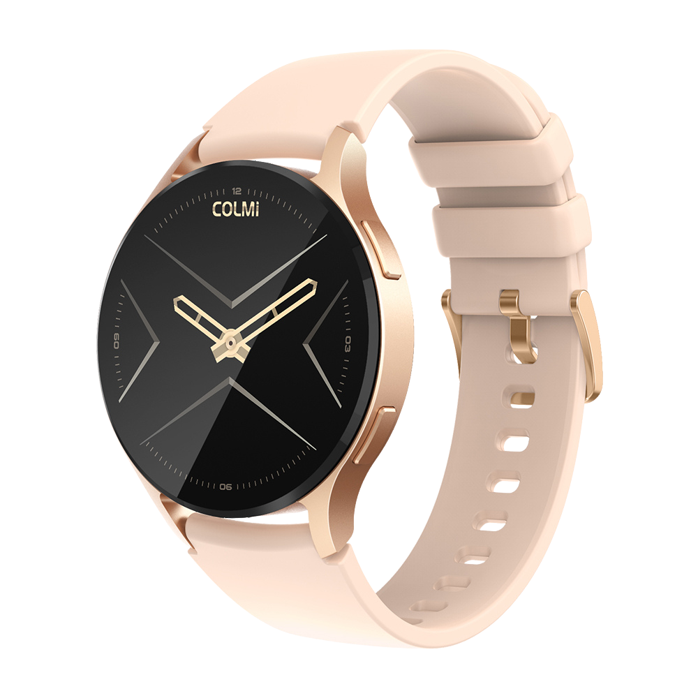 Gold Colmi i28 Ultra Smartwatch mat kreesfërmegen Display, fortgeschrattene Gesondheets-Tracking-Sensoren, 10 Deeg Batterielaufzäit an IP68 Waasserdichtheet.