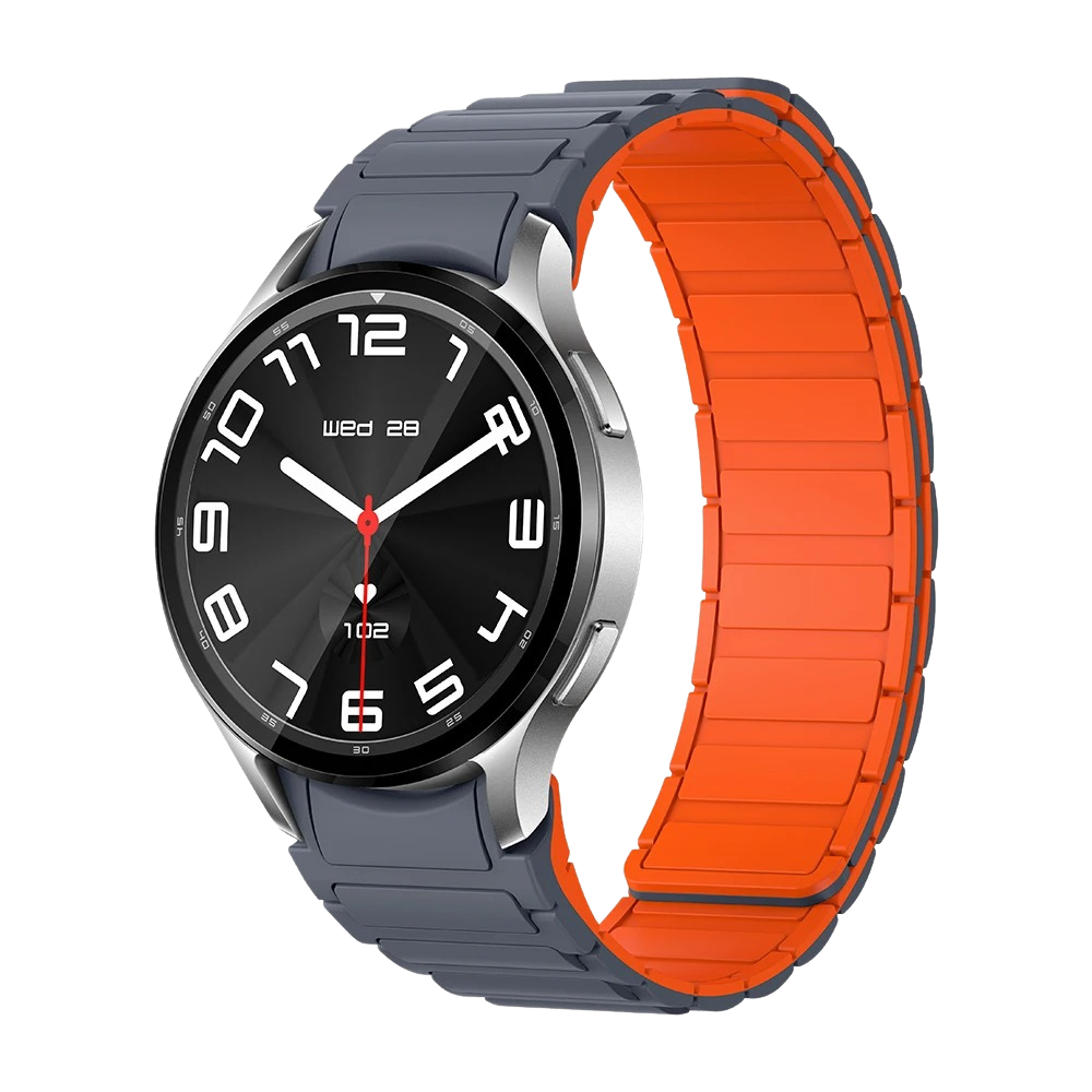 Sëlwer Colmi i28 Ultra Smartwatch mat Magnéitarmband, mat engem kreesfërmegen Display, fortgeschrattene Gesondheetssensoren, 10 Deeg Batterielaufzäit an IP68 Waasserdichtheet.